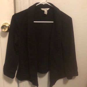 White House and black Market cropped blazer size S black polyester rayon spandex